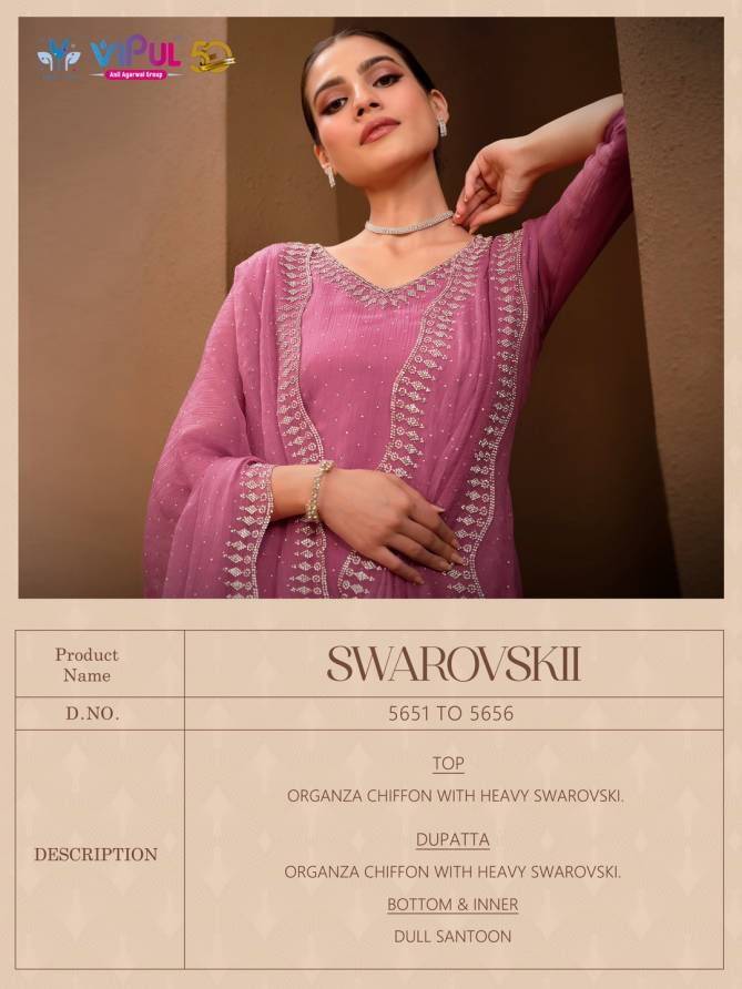 Swarovskii By Vipul Heavy Wedding Wear Designer Salwar Kameez Wholesale Market In Surat